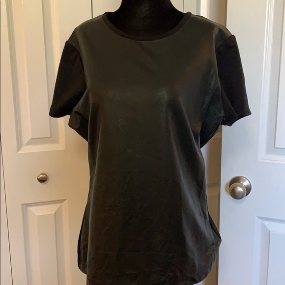 Topshop Tops - 3/$20 Top Shop faux leather t-shirt